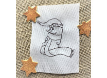 Stickdatei - Schneemann Alphabet Buchstabe Z